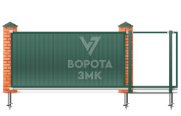 Откатные ворота 4000×2000 ЗМК-7813